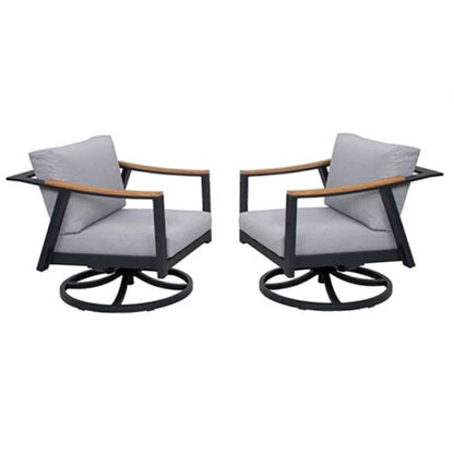 2 Nova Aluminum Swivel Rocking Chair