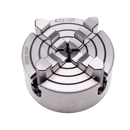 Silver 4 jaw lathe chuck workshop metal scroll tool