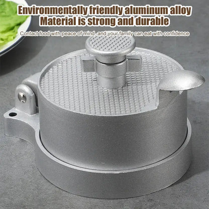 Silver aluminum meat press tool – kitchen hamburger press