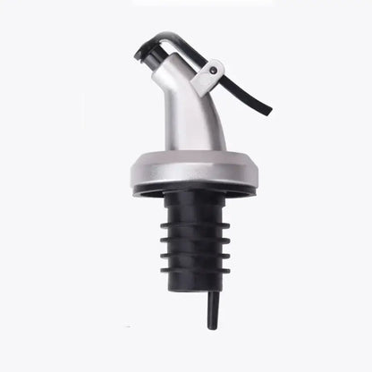Silver and black lever bottle cap stopper set kitchen dispenser