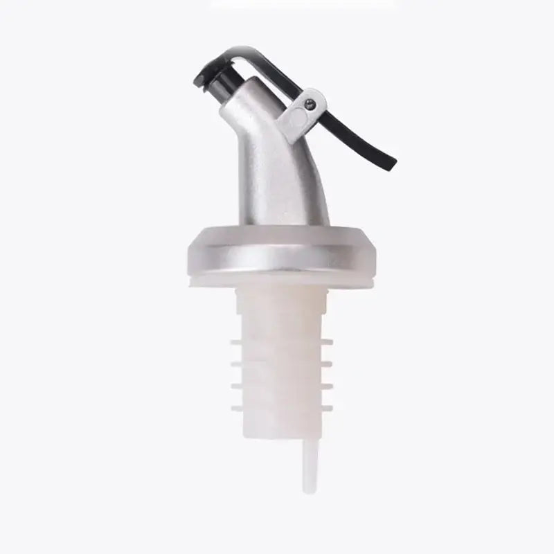 Silver and black lever bottle cap stopper set kitchen dispenser