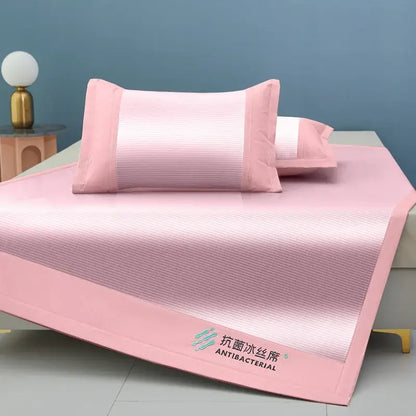 Silver and gray antibacterial cooling sheet – bedroom ice silk pad