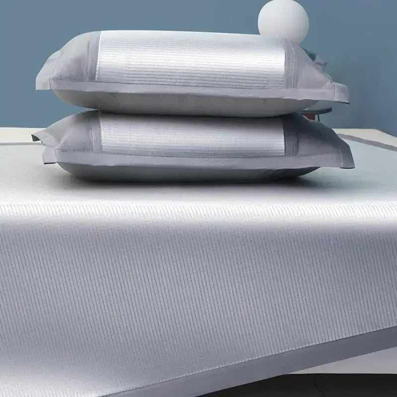 Silver and gray antibacterial cooling sheet – bedroom ice silk pad