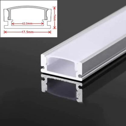 Silver and white aluminum profile recessed led strip channel kitchen