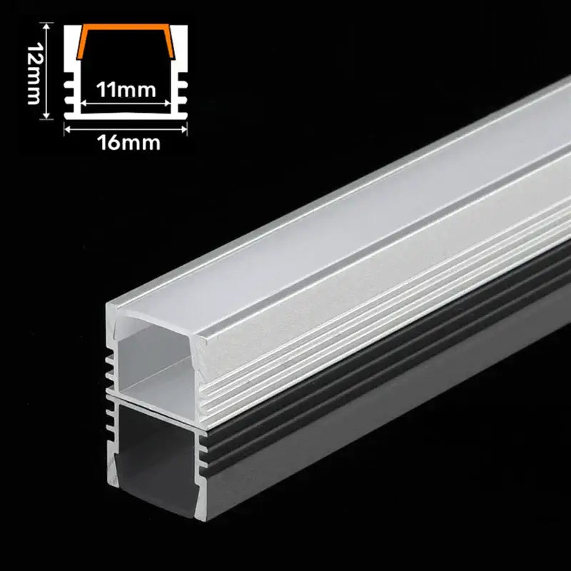 Silver and white aluminum profile recessed led strip channel kitchen