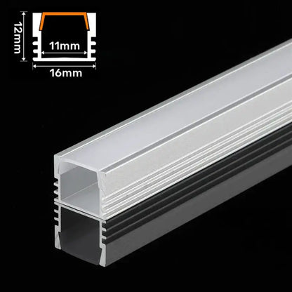 Silver and white aluminum profile recessed led strip channel kitchen