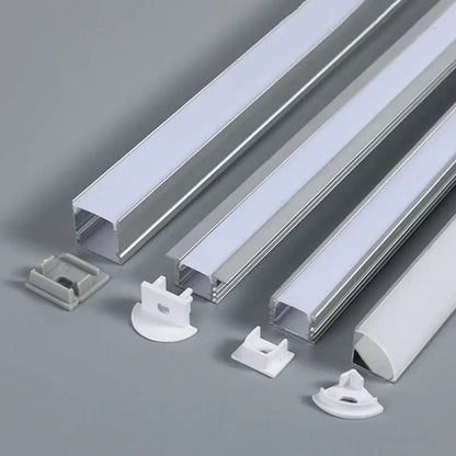 Silver and white aluminum profile recessed led strip channel kitchen