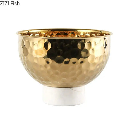 Silver and white hammer pattern fruits bowl dining room pedestal tray