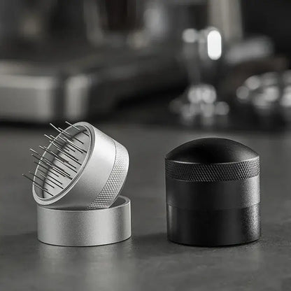 Silver & black coffee needle distributor kitchen espresso stirrer