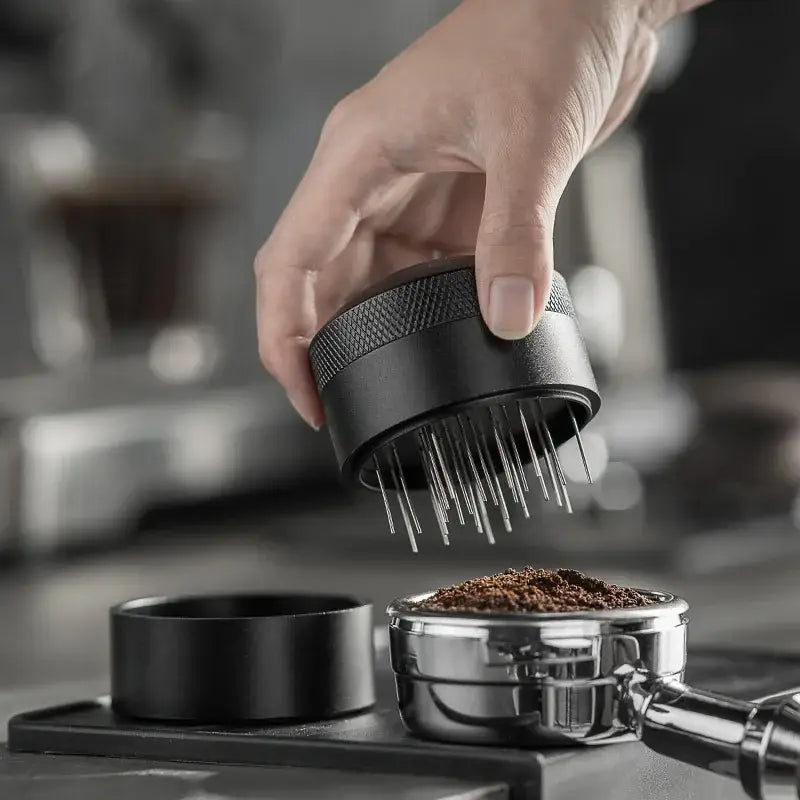 Silver & black coffee needle distributor kitchen espresso stirrer