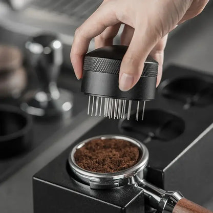 Silver & black coffee needle distributor kitchen espresso stirrer