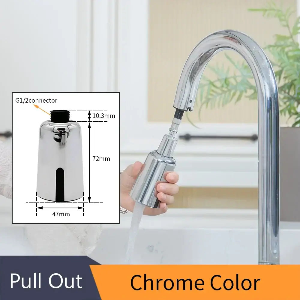 Silver brush nickel touchless sensor faucet kitchen accessories