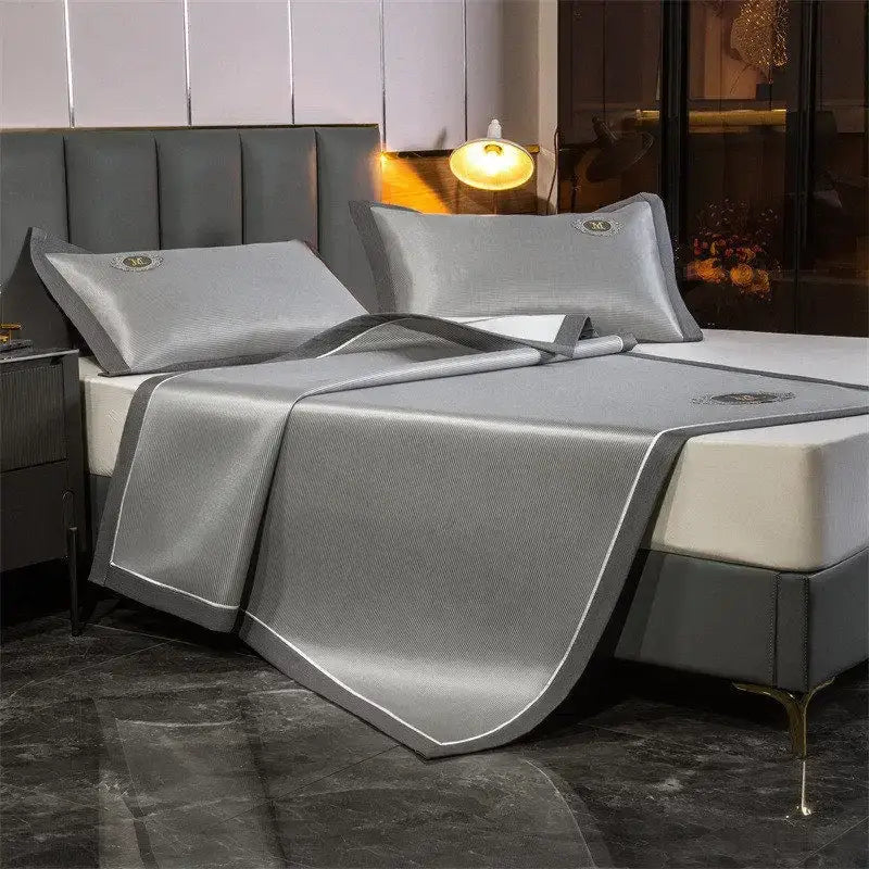 Silver carbon light cooling mat bedroom breathable bed sheet set