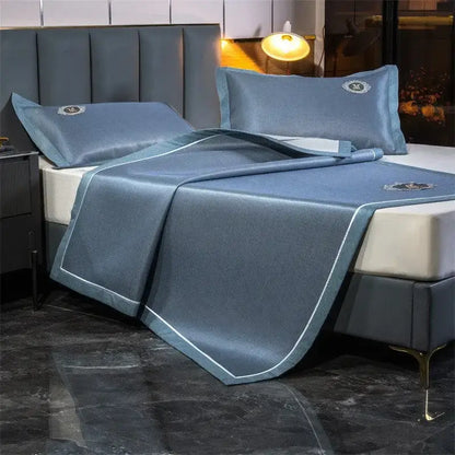 Silver carbon light cooling mat bedroom breathable bed sheet set