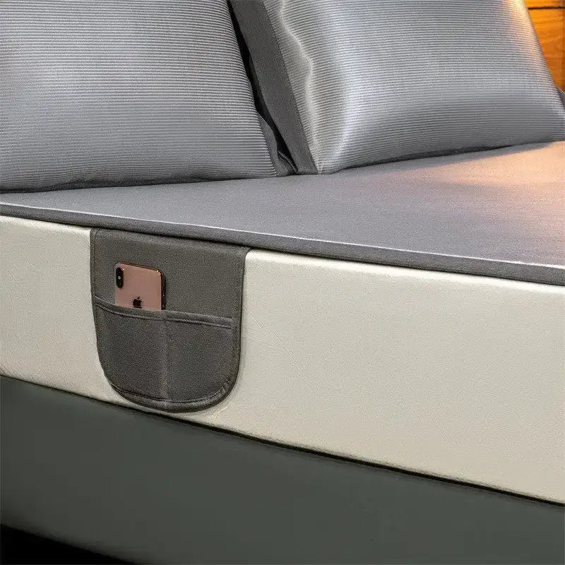Silver carbon light cooling mat bedroom breathable bed sheet set