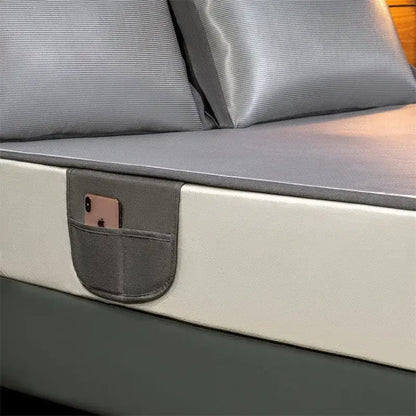 Silver carbon light cooling mat bedroom breathable bed sheet set