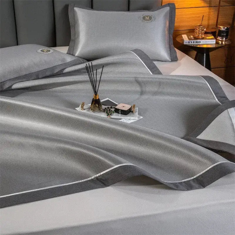 Silver carbon light cooling mat bedroom breathable bed sheet set