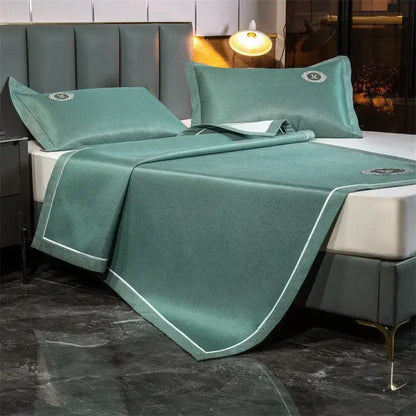 Silver carbon light cooling mat bedroom breathable bed sheet set