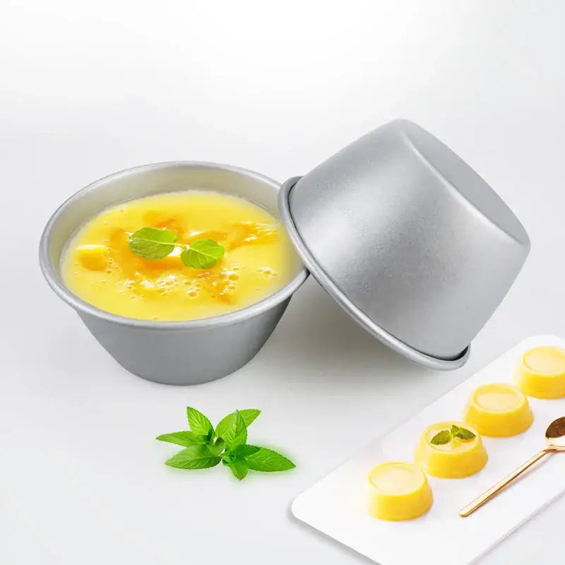 Silver carbon steel cake mold set for kitchen mini round cups