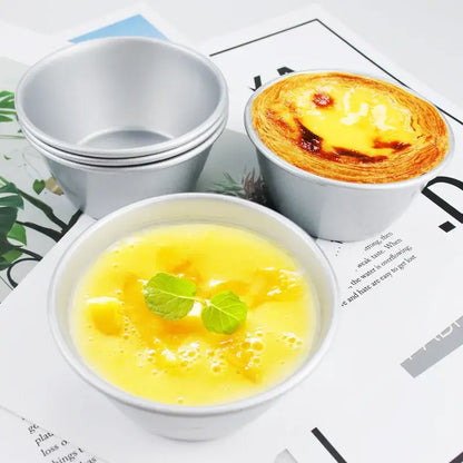 Silver carbon steel cake mold set for kitchen mini round cups