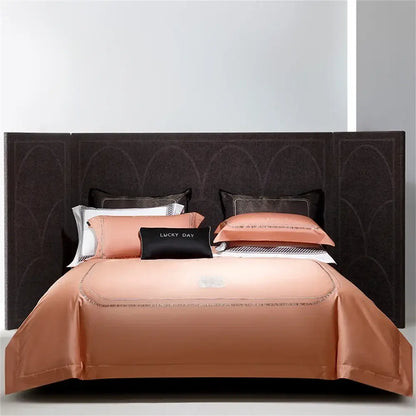 Silver cotton satin jacquard bedding set bedroom lucky day accent