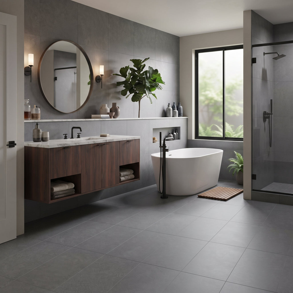 Silver Flow Matte Porcelain Tiles 12x24