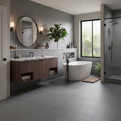 Silver Flow Matte Porcelain Tiles 12x24