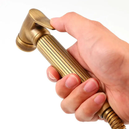 Silver & golden bidet sprayer – bathroom handheld shower head