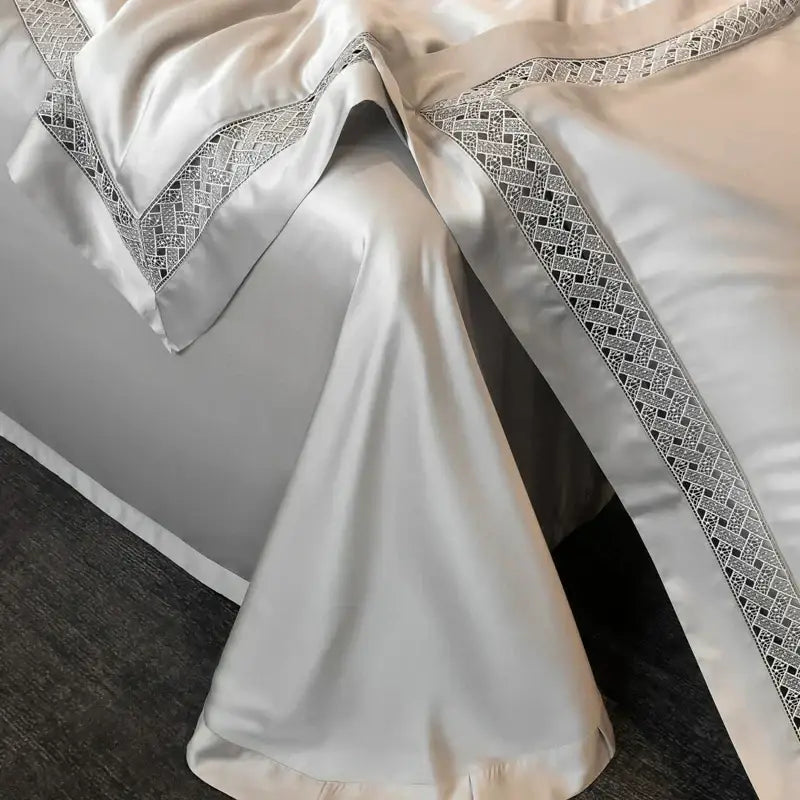 Silver gray eucalyptus fiber summer quilt bedroom bedding set