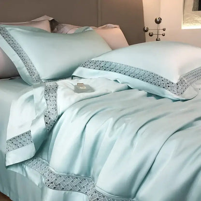 Silver gray eucalyptus fiber summer quilt bedroom bedding set