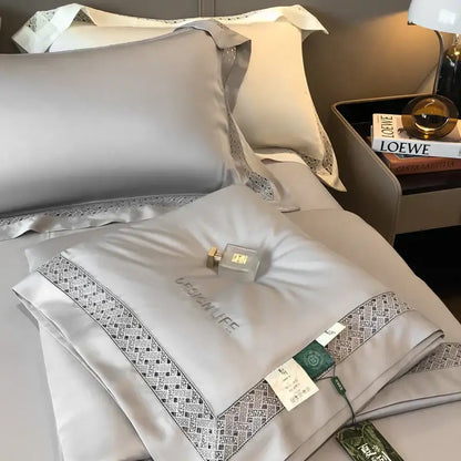 Silver gray eucalyptus fiber summer quilt bedroom bedding set