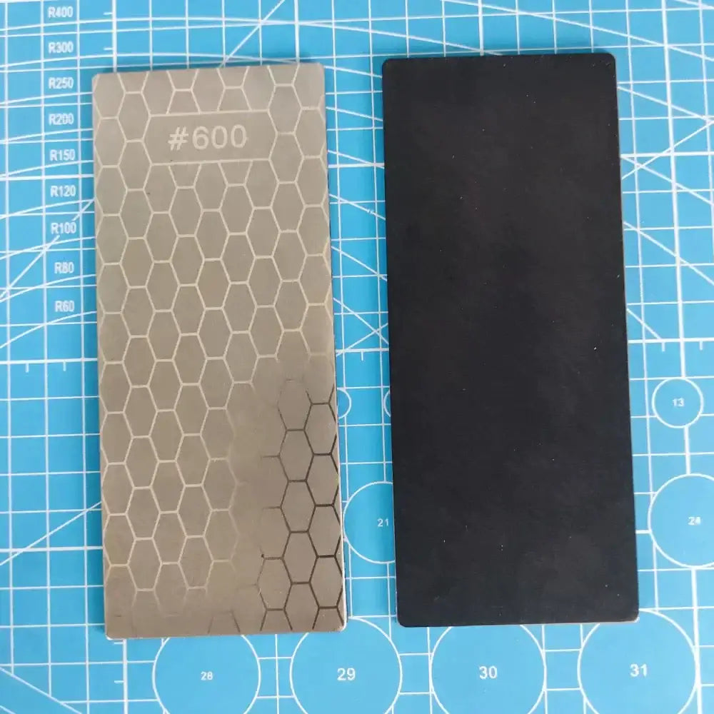 Silver hexagonal diamond knife sharpener set kitchen whetstone bars