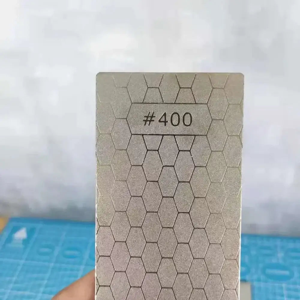 Silver hexagonal diamond knife sharpener set kitchen whetstone bars
