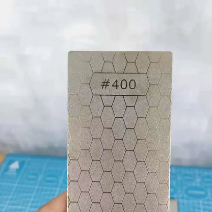 Silver hexagonal diamond knife sharpener set kitchen whetstone bars