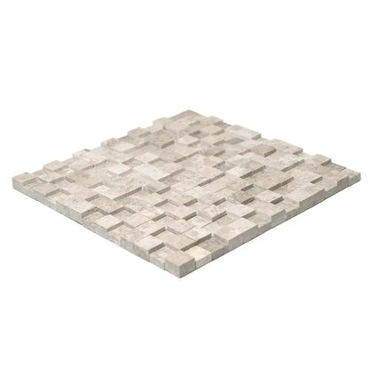 Silver Horizon Rock Face Forever Marble Mosaics 12x12