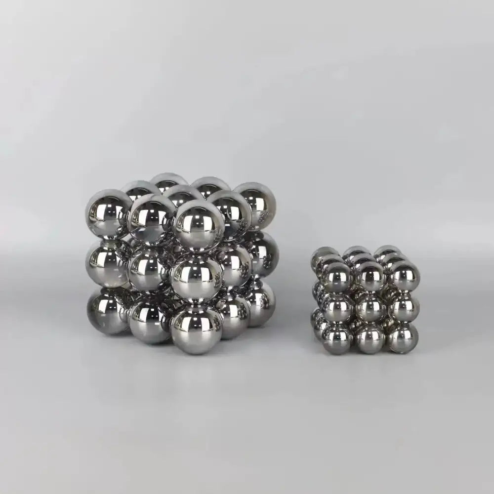 Silver magnetic crystal glass ball stack blocks living room decor