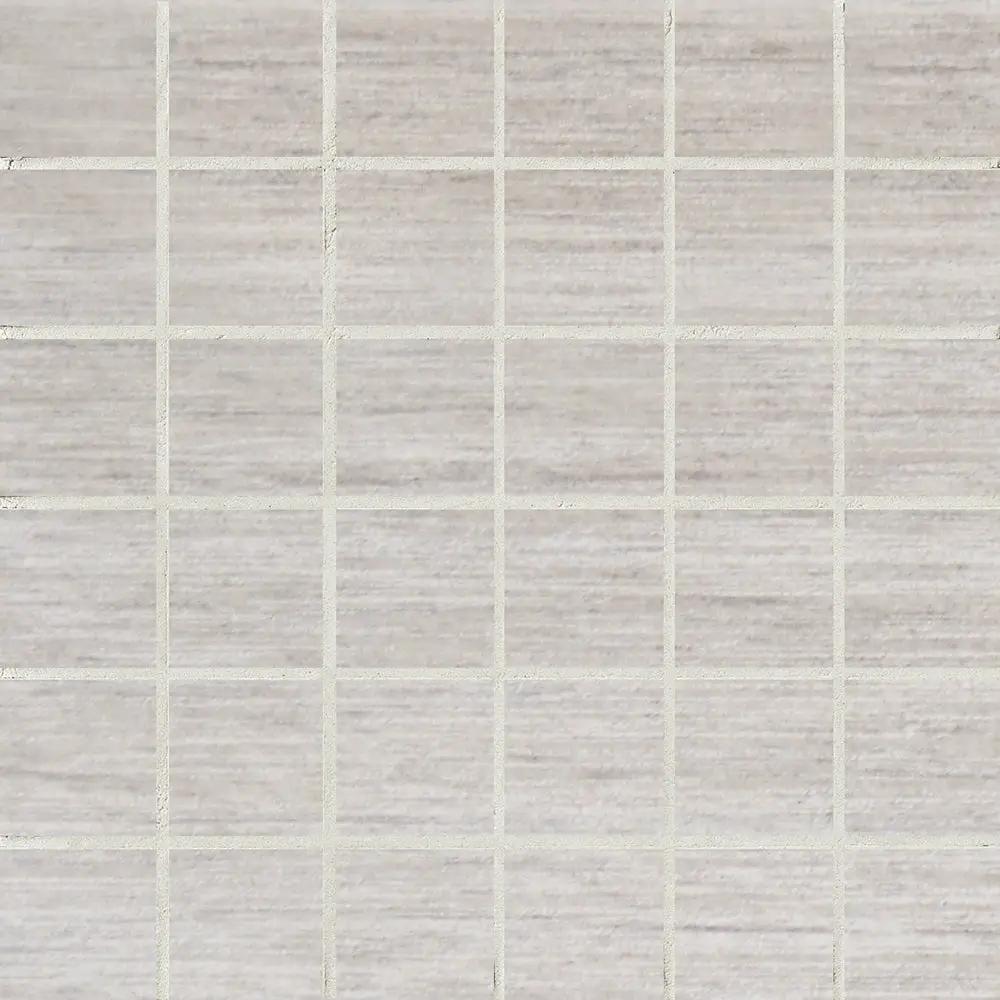 Silver Matte 2x2 Fabric Look Porcelain Mosaics 12x12
