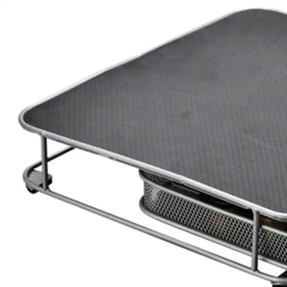 Silver metal coffee capsule storage rack kitchen mesh tray organizer