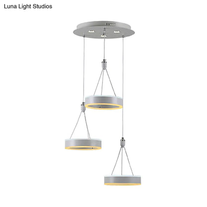 DecorBites™ Silver Minimalist Acrylic Pendant Cluster Ceiling Light - Elegant Dining Room Decoration