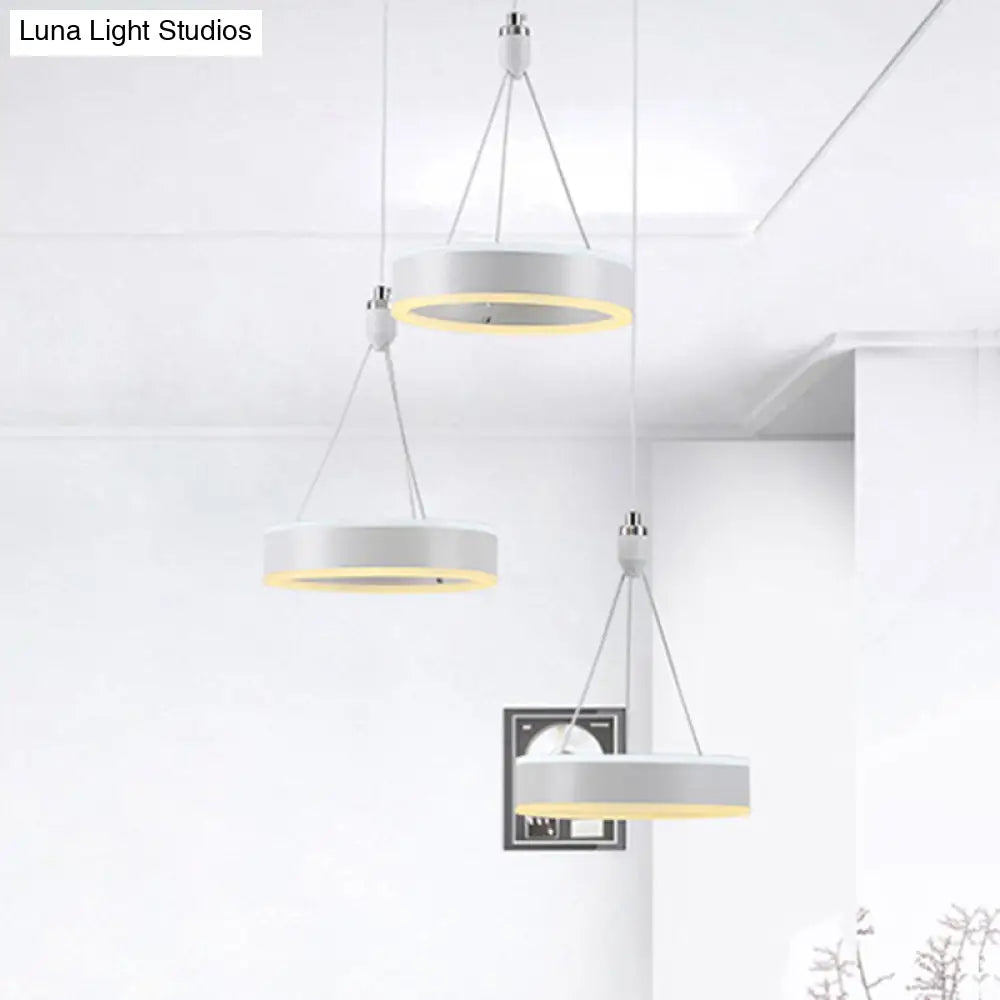 DecorBites™ Silver Minimalist Acrylic Pendant Cluster Ceiling Light - Elegant Dining Room Decoration