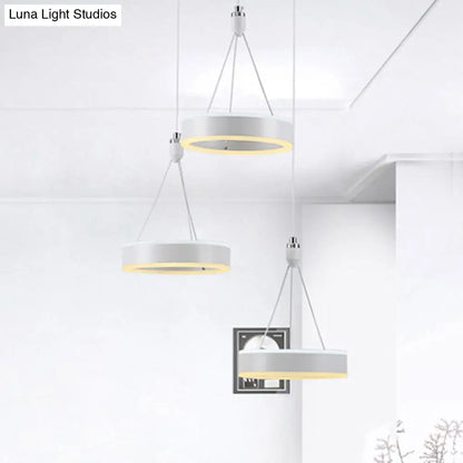 DecorBites™ Silver Minimalist Acrylic Pendant Cluster Ceiling Light - Elegant Dining Room Decoration