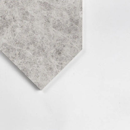 Silver Mystique Honed Large Hexagon Marble Tiles 6x12