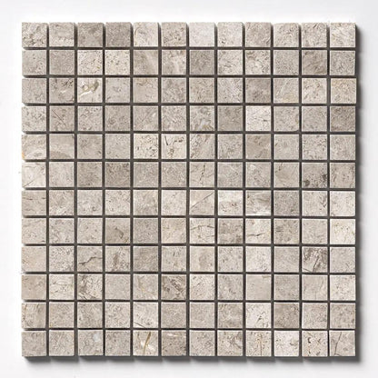 Silver Mystique Polished 1x1 Marble Mosaics 12x12