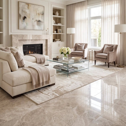 Silver Horizon Polished Marble Tiles 12x24
