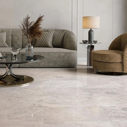 Silver Horizon Polished Marble Tiles 18x18