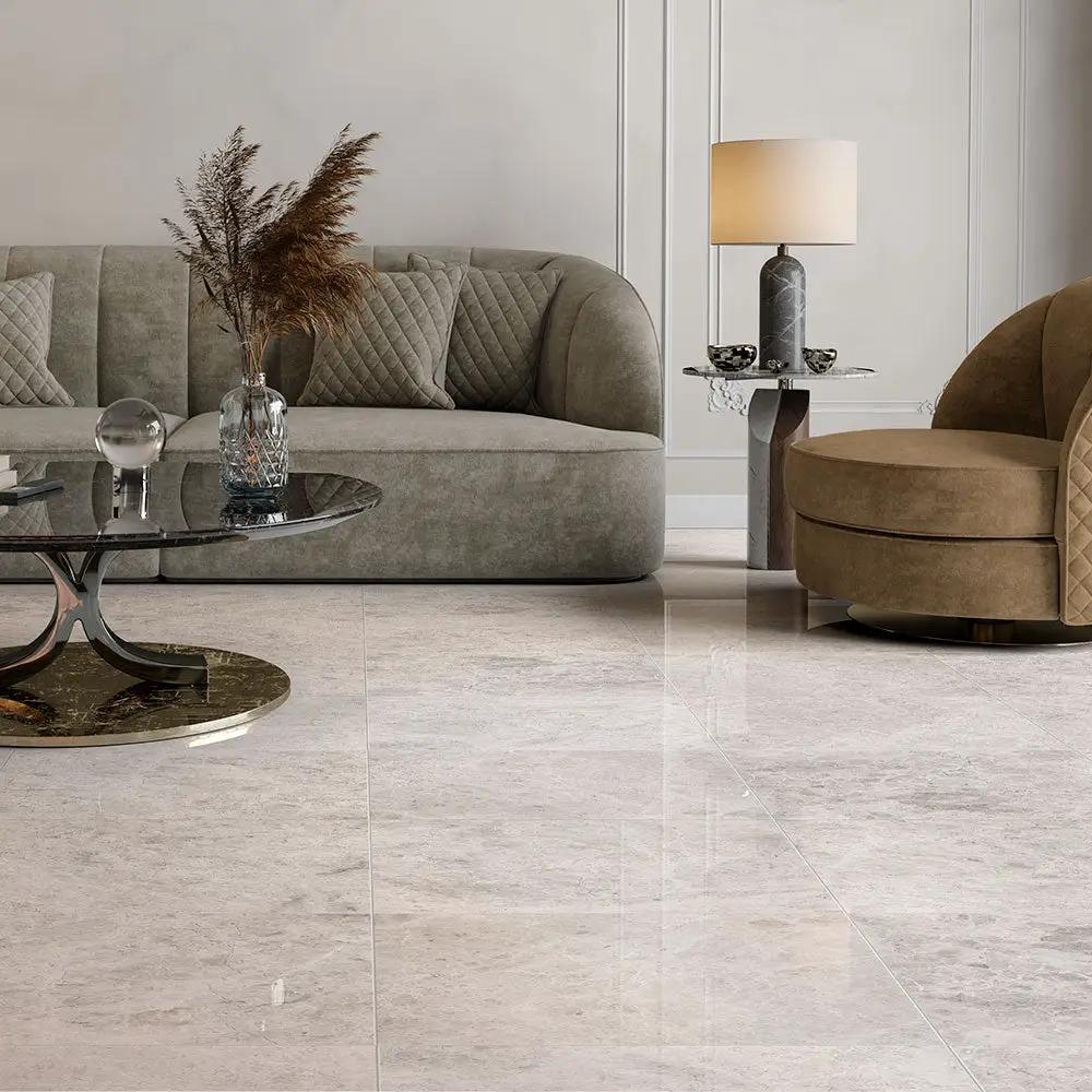Silver Horizon Polished Marble Tiles 18x18
