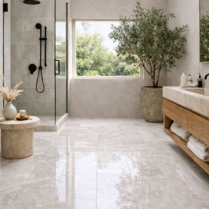 Silver Mystique Polished Marble Tiles 6x12