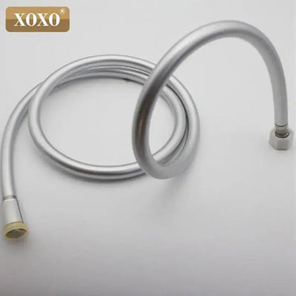 Silver pvc flexible shower hose bathroom metallic spiral connector