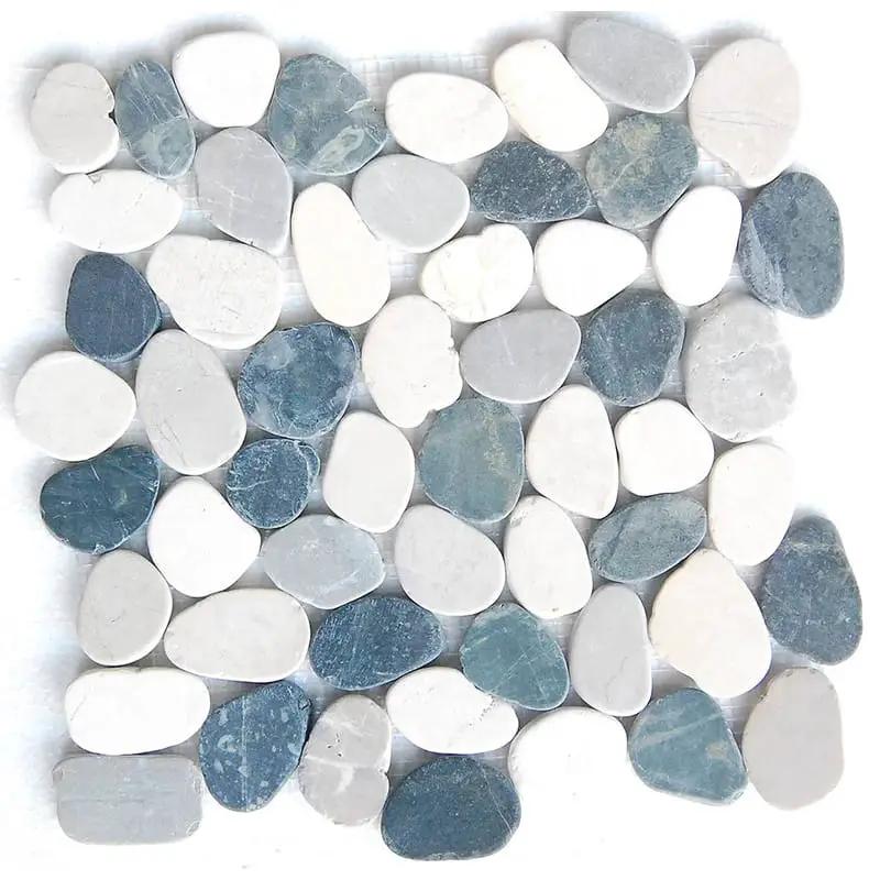 Silver Quartz Natural Pebble Mosaics 12x12