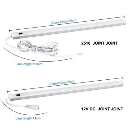 Silver rectangular pir motion sensor cabinet lights kitchen night light